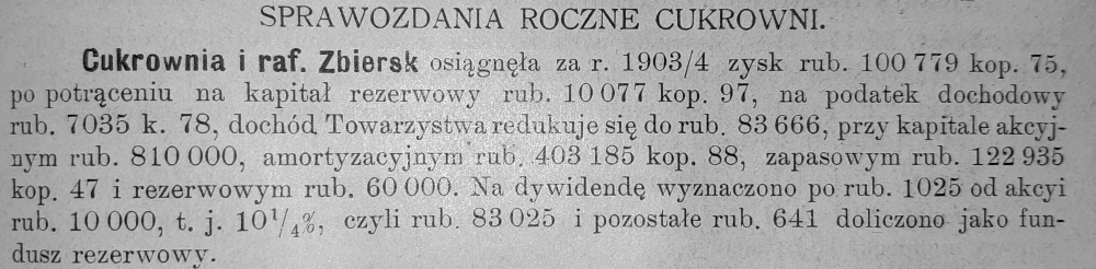 gazeta cukrownicza1903