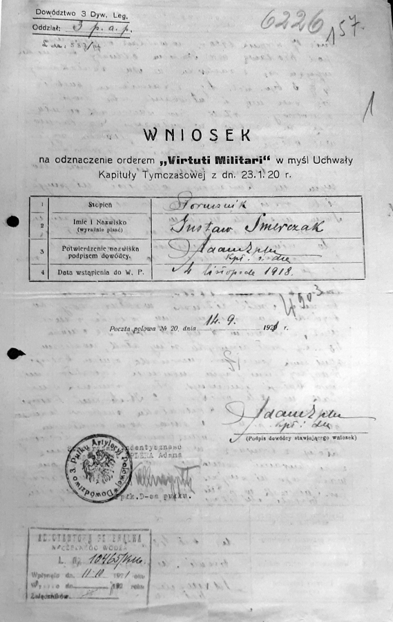 wniosek virtuti smerczak