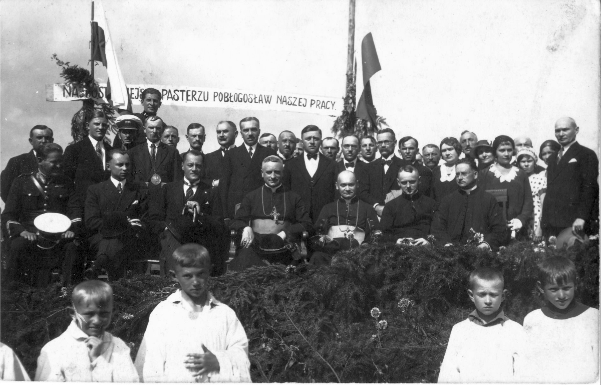 1932 poswiecenie kamienia wegielnego pod budowe szkoly w Zbiersku