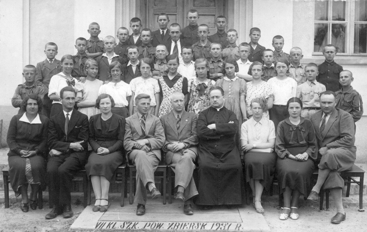 Szkola w Zbiersku absolwenci i nauczyciele 1937